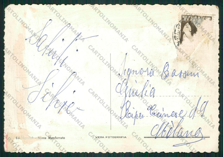 Asti Nizza Monferrato COLLA Foto FG cartolina KV9229 – retro