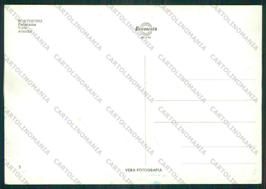 Genova Portofino Barche Foto FG cartolina KV9230 – retro