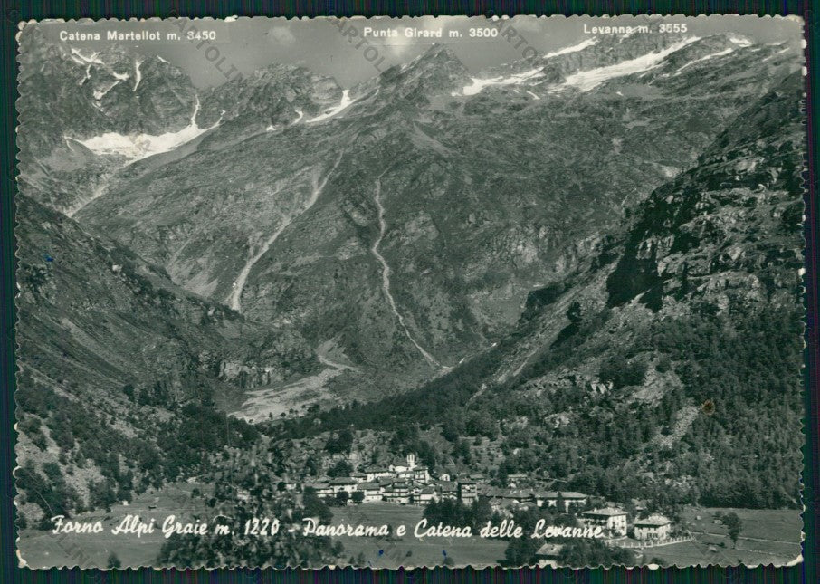 Torino Forno Alpi Graie Catena Levanne PIEGHE Foto FG cartolina KV9244 – fronte