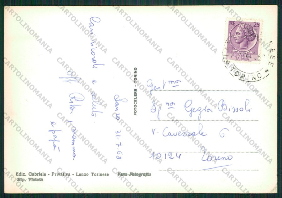 Torino Lanzo Torinese Foto FG cartolina KV9252 – retro