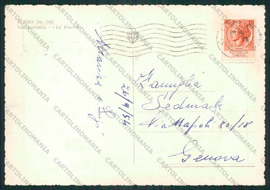 Cuneo Città la Bisalta Foto FG cartolina KV9264 – retro