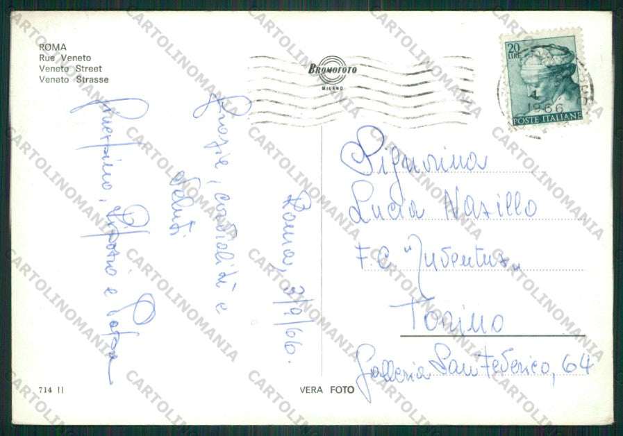 Roma Città Auto Foto FG cartolina KV9272 – retro