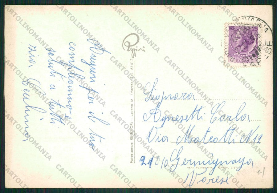 Varese Porto Valtravaglia Musadino Lago Maggiore Foto FG cartolina KV9297 – retro