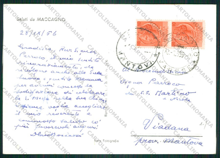 Varese Maccagno Lago Maggiore Foto FG cartolina KV9299 – retro