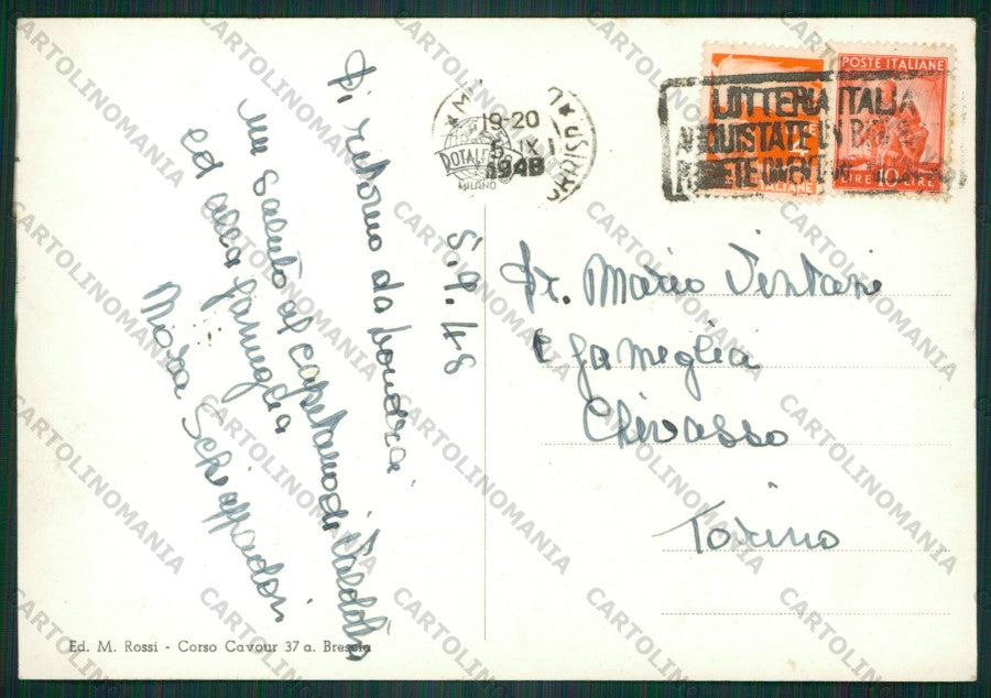 Brescia Gardone Riviera Lago di Garda Foto FG cartolina KV9311 – retro