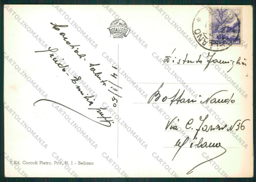 Lecco Bellano Lago di Como Foto FG cartolina KV9319 – retro
