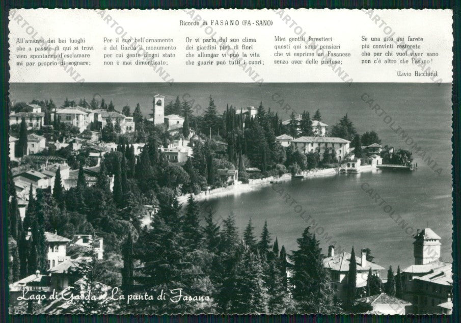 Brescia Gardone Riviera Fasana Lago di Garda Ricchini Foto FG cartolina KV9347 – fronte