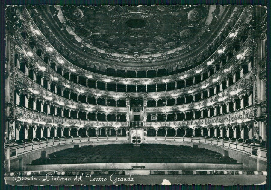 Brescia Città Teatro PIEGA Foto FG cartolina KV9349 – fronte