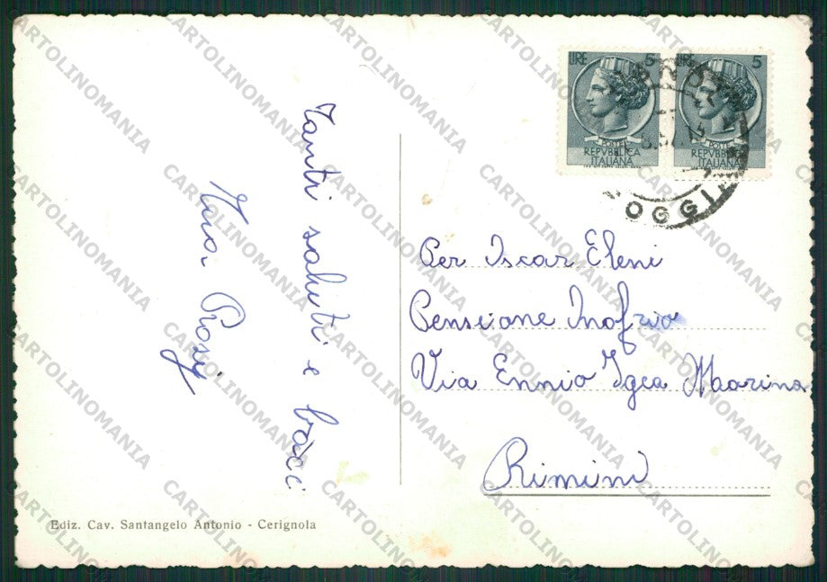 Foggia Cerignola Foto FG cartolina KV9350 – retro