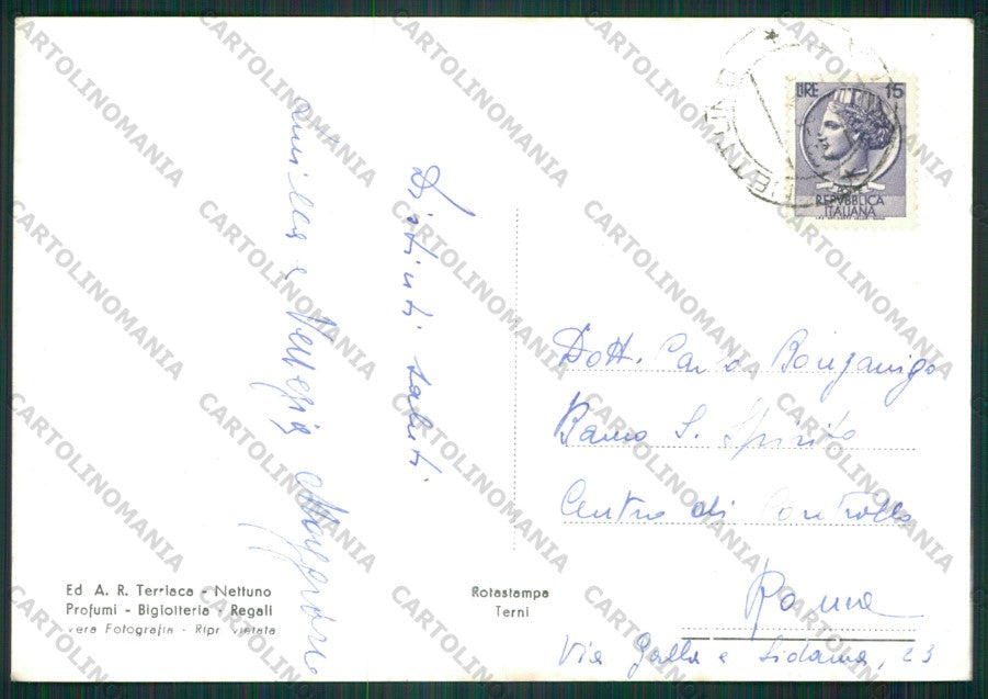 Roma Nettuno Barche Foto FG cartolina KV9362 – retro