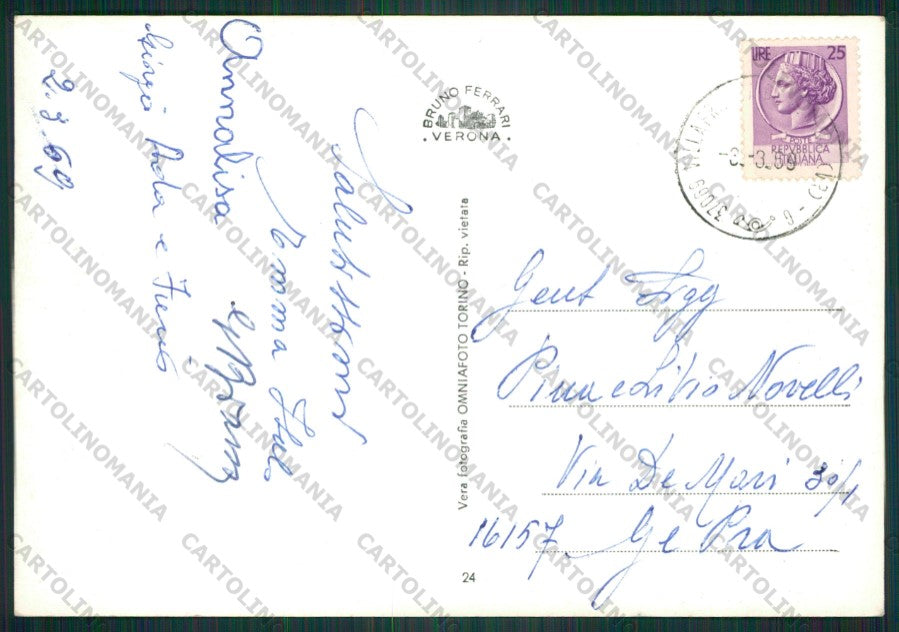 Verona Città Giulietta Romeo Foto FG cartolina KV9376 – retro