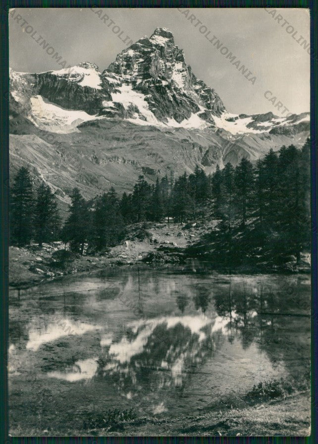 Aosta Valtournenche Cervinia Lago Bleu Cervino Foto FG cartolina KV9377 – fronte