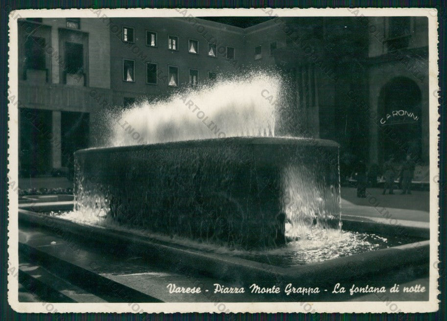 Varese Città Fontana PIEGHE Foto FG cartolina KV9378 – fronte