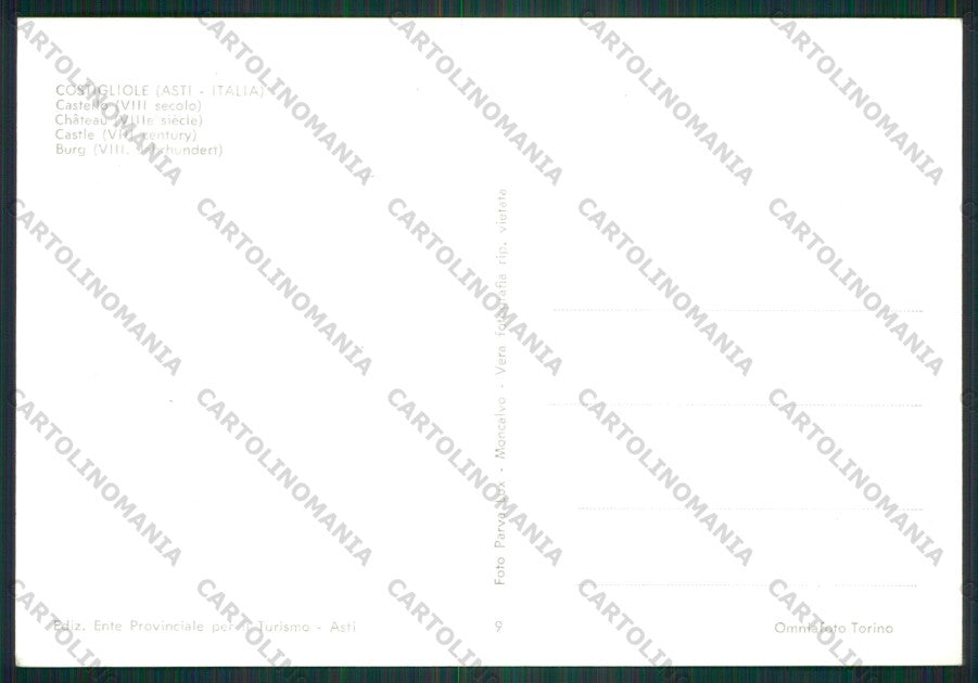 Asti Costigliole Foto FG cartolina KV9384 – retro