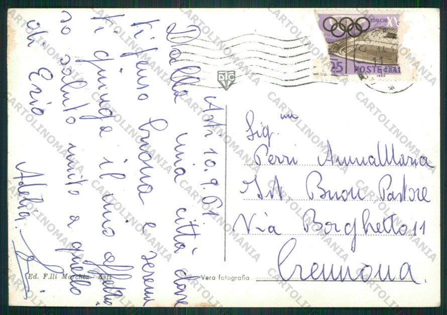Asti Città PIEGHINE ABRASA Foto FG cartolina KV9385 – retro
