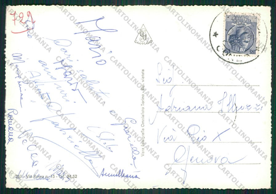 Cuneo Entracque Valle Gesso Nevicata Foto FG cartolina KV9387 – retro