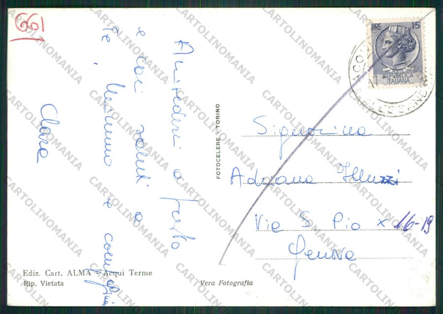 Alessandria Acqui Terme Foto FG cartolina KV9388 – retro