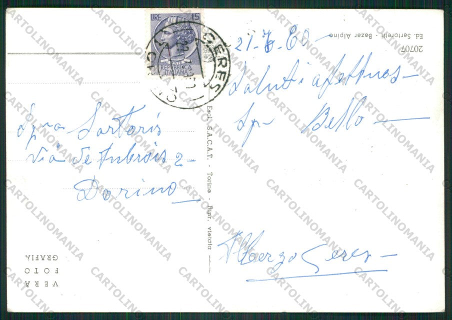 Torino Ceres Foto FG cartolina KV9391 – retro
