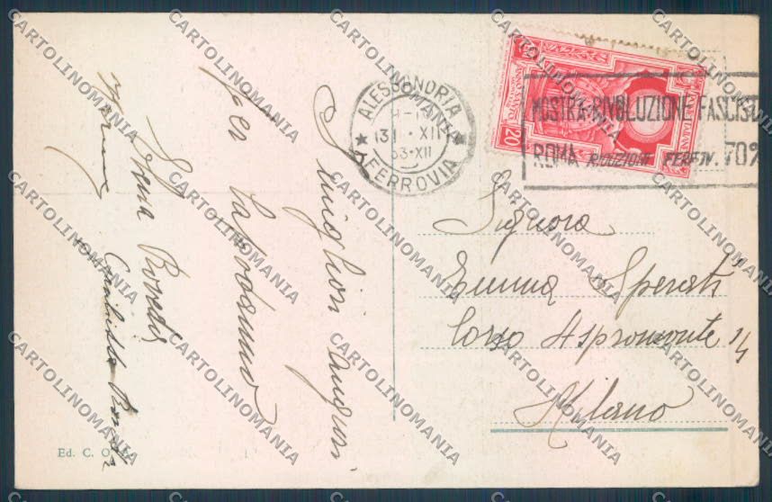 Alessandria Città cartolina LQ0008 – retro