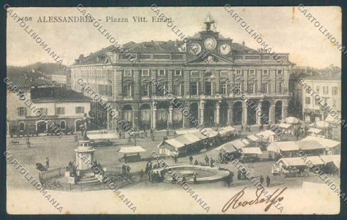 Alessandria Città Mercato cartolina LQ0033 – fronte