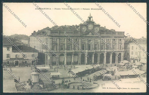 Alessandria Città Mercato cartolina LQ0062 – fronte