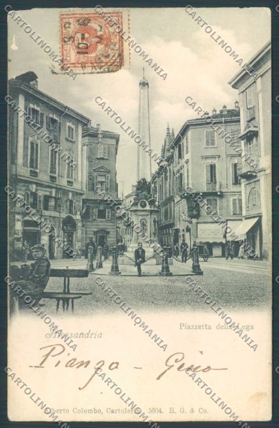 Alessandria Città ABRASA PIEGA cartolina LQ0066 – fronte