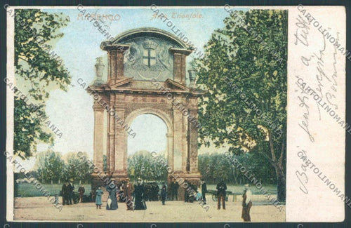 Alessandria Città Arco Trionfale PIEGHE cartolina LQ0106 – fronte