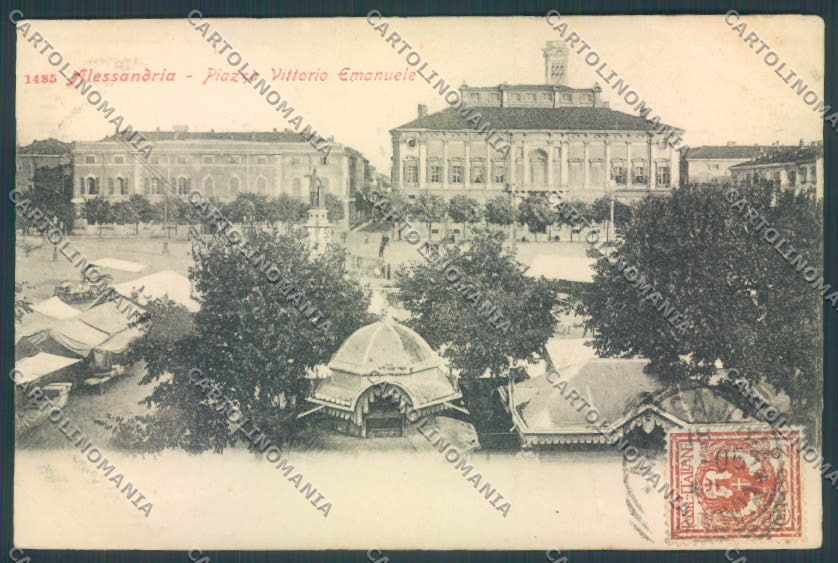 Alessandria Città Mercato PIEGA cartolina LQ0107 – fronte