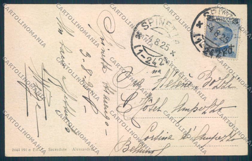 Alessandria Marengo cartolina LQ0122 – retro