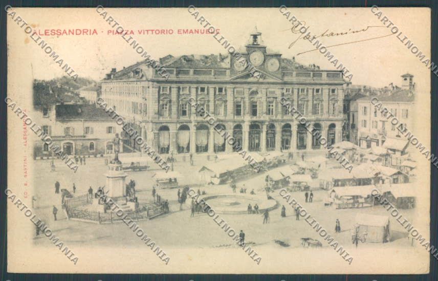 Alessandria Città Mercato cartolina LQ0141 – fronte