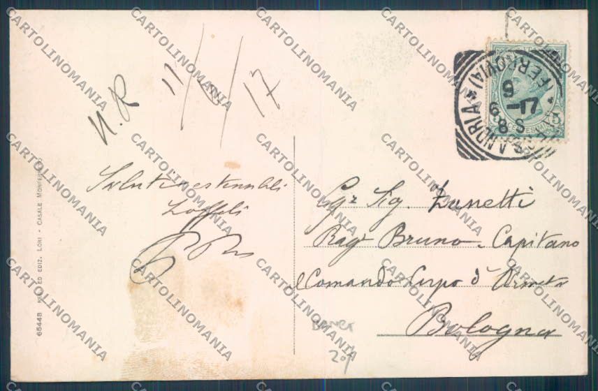 Alessandria Città Banca cartolina LQ0153 – retro