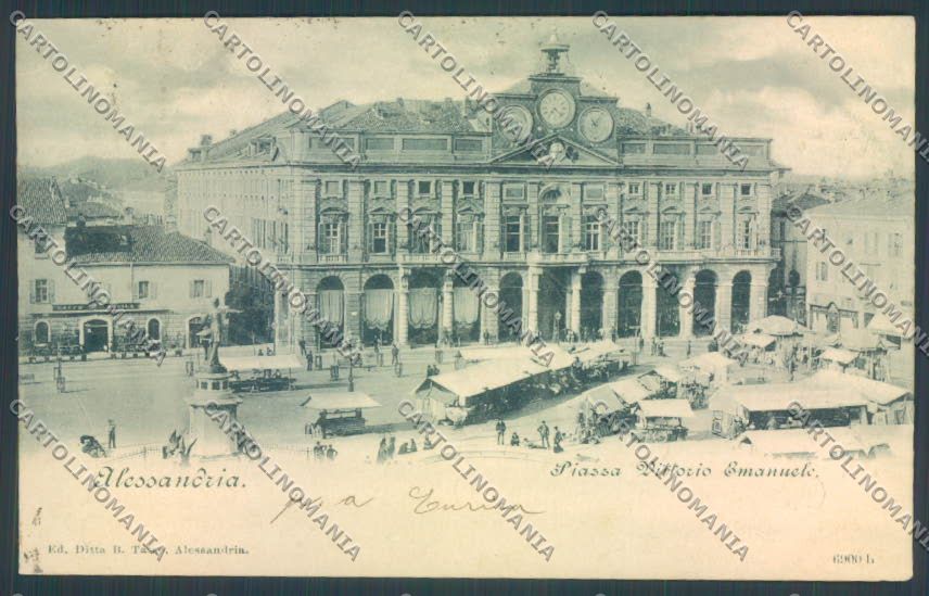 Alessandria Città Mercato cartolina LQ0157 – fronte
