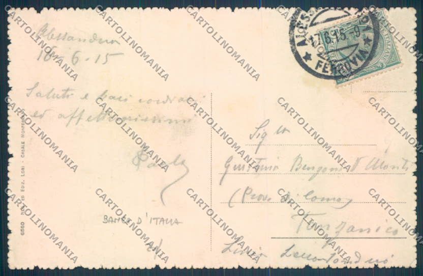 Alessandria Città Banca Prefettura cartolina LQ0163 – retro