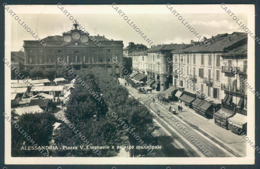 Alessandria Città Mercato Foto cartolina LQ0173 – fronte