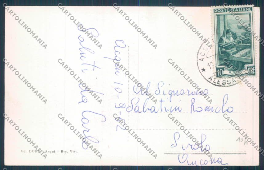 Alessandria Acqui Piscina cartolina LQ0194 – retro