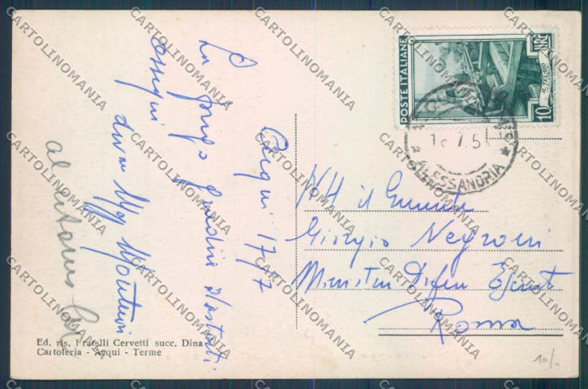 Alessandria Acqui Terme Militari cartolina LQ0195 – retro