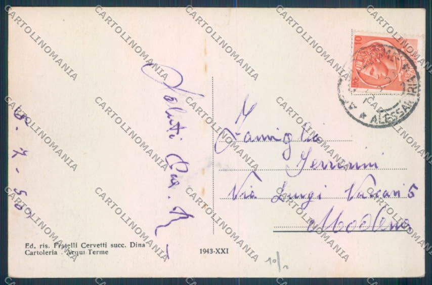 Alessandria Acqui Teatro cartolina LQ0199 – retro