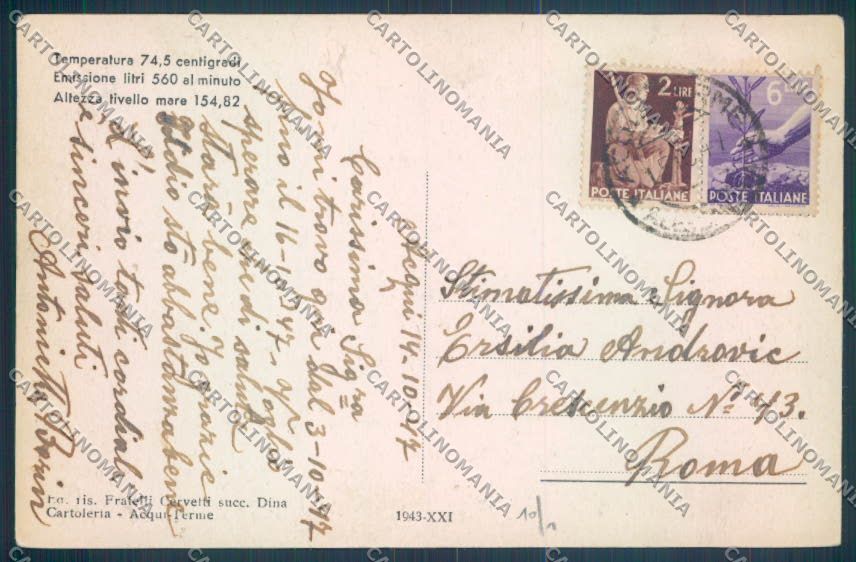 Alessandria Acqui Saluti da cartolina LQ0201 – retro