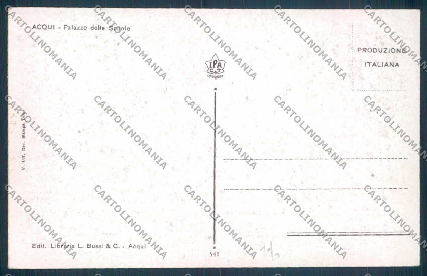 Alessandria Acqui Scuola cartolina LQ0213 – retro