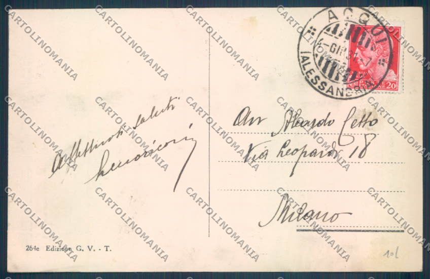 Alessandria Acqui cartolina LQ0225 – retro