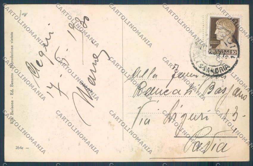 Alessandria Acqui cartolina LQ0227 – retro