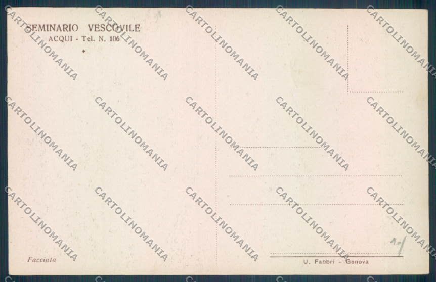 Alessandria Acqui cartolina LQ0229 – retro