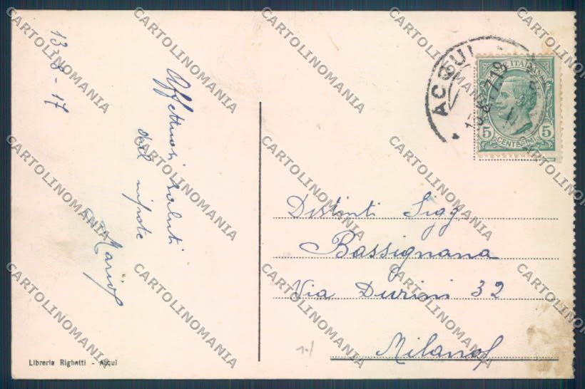 Alessandria Acqui cartolina LQ0235 – retro