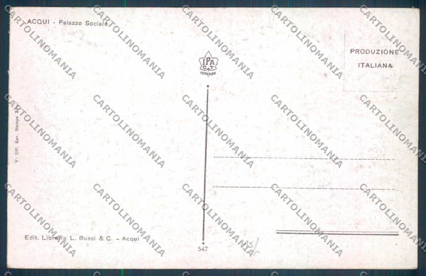 Alessandria Acqui cartolina LQ0241 – retro