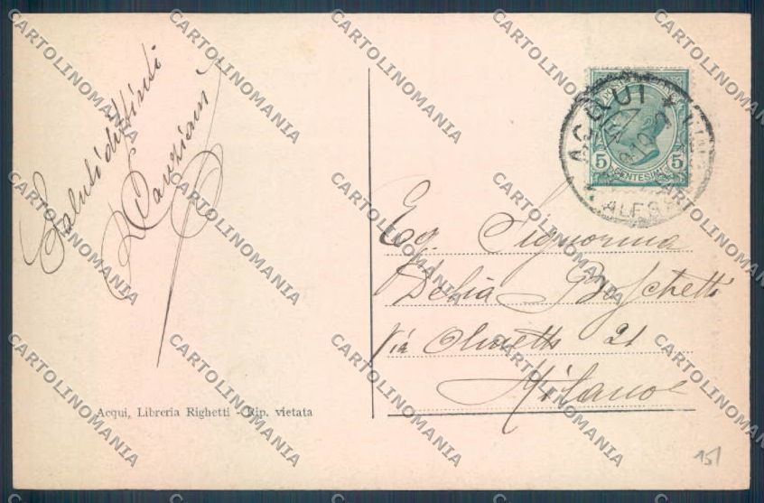 Alessandria Acqui cartolina LQ0245 – retro