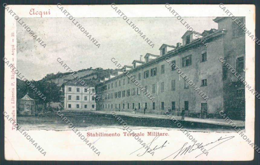 Alessandria Acqui Terme Militari PIEGA cartolina LQ0251 – fronte