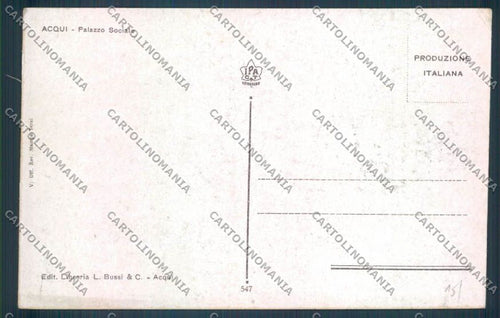 Alessandria Acqui cartolina LQ0274 – retro