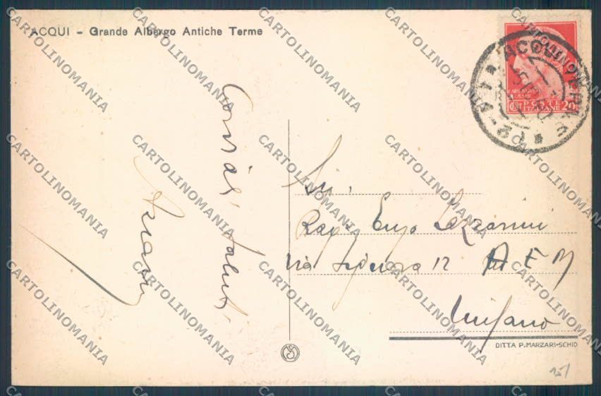 Alessandria Acqui cartolina LQ0280 – retro