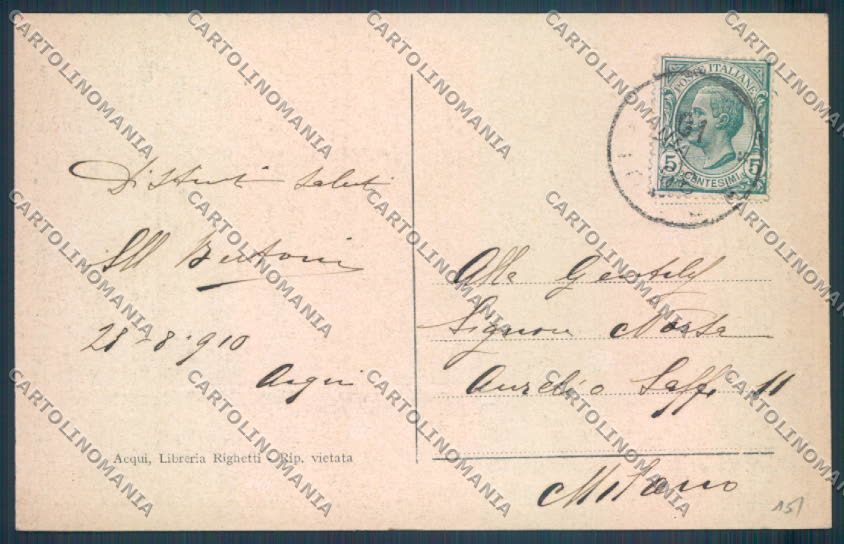 Alessandria Acqui cartolina LQ0281 – retro