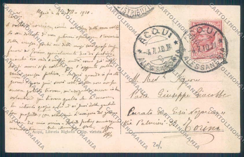 Alessandria Acqui cartolina LQ0304 – retro